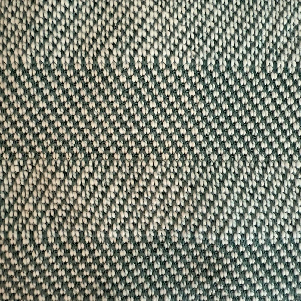 West Elm Light Teal and White Baby Blanket